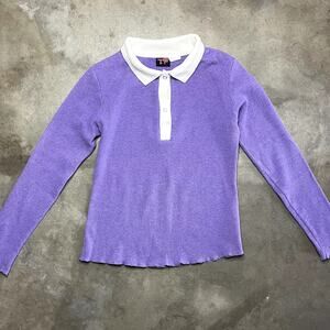 TG USA S Vintage Thermal Collared Button Rugby Shirt